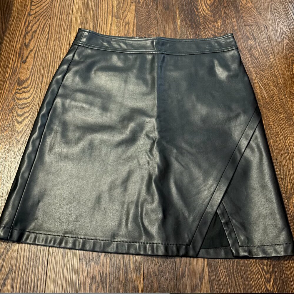 Faux Leather Loft Skirt